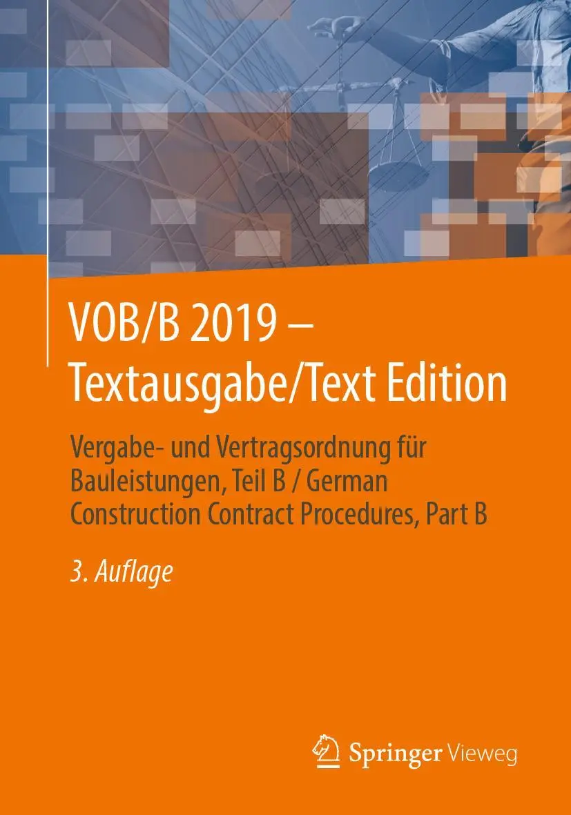 Cover: 9783658296230 | VOB/B 2019 - Textausgabe/Text Edition | Springer Fachmedien | Buch