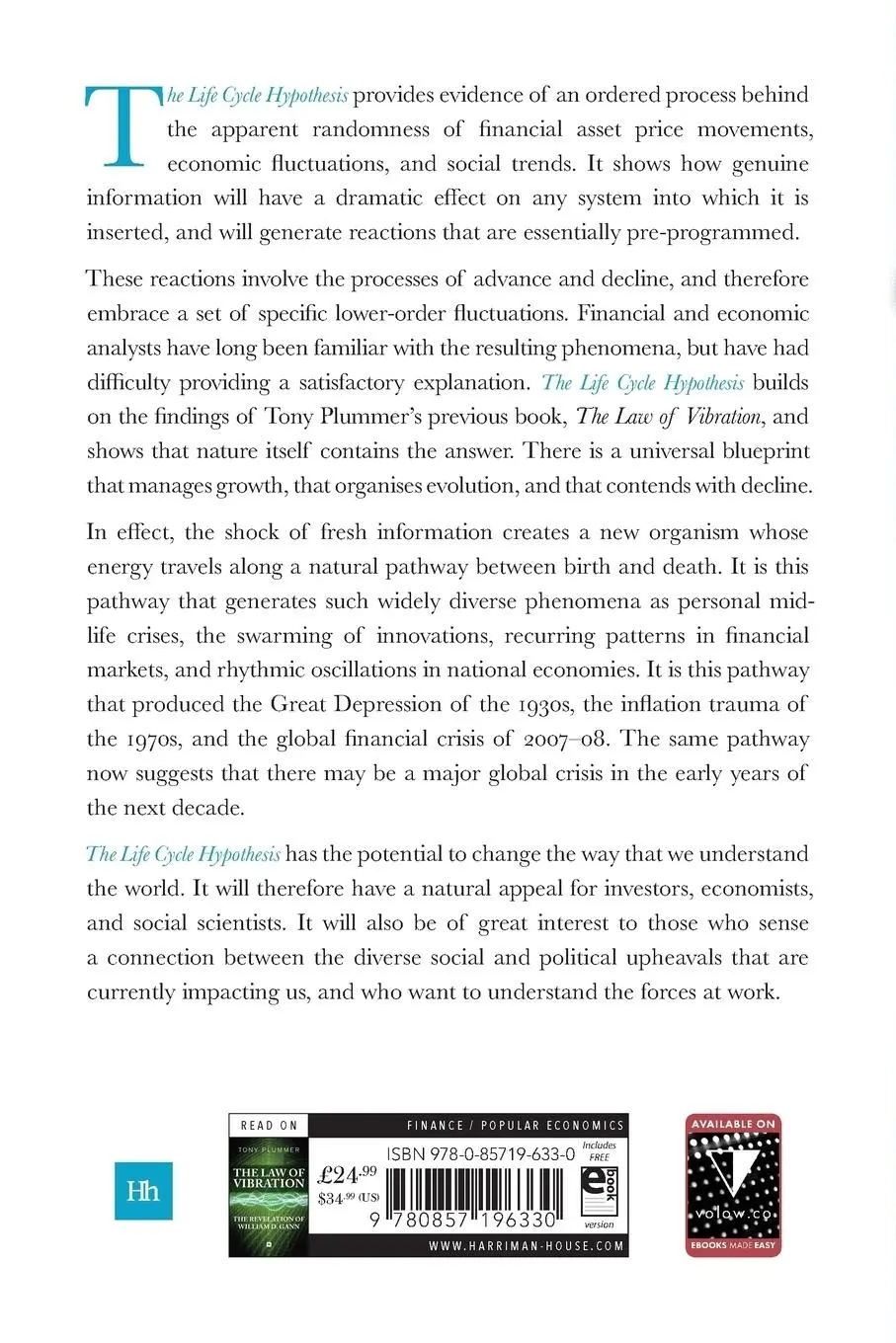 Rückseite: 9780857196330 | The Life Cycle Hypothesis | Tony Plummer | Taschenbuch | Englisch