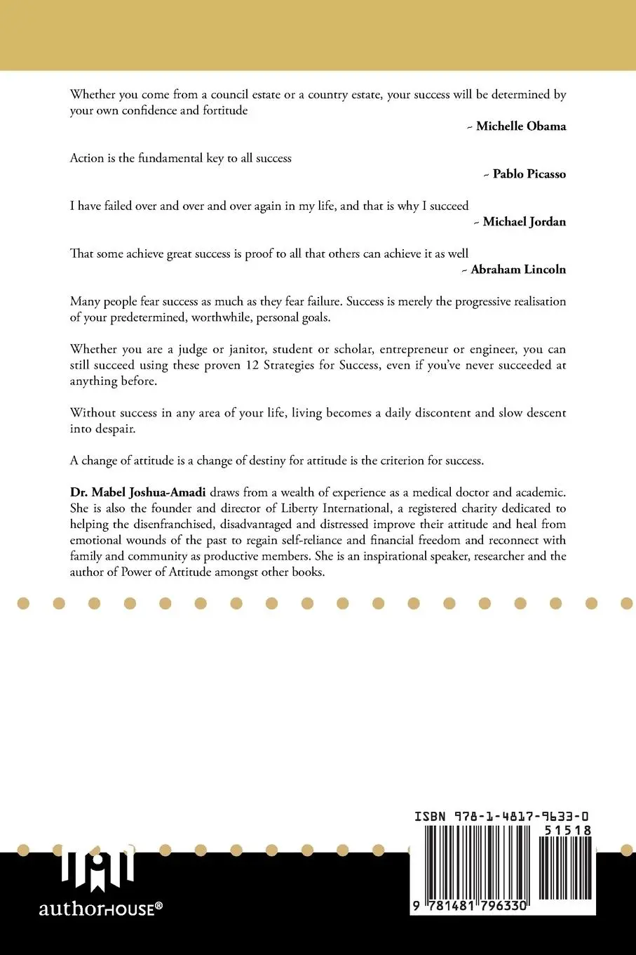 Rückseite: 9781481796330 | 12 Strategies for Success | Mabel Joshua-Amadi (u. a.) | Taschenbuch