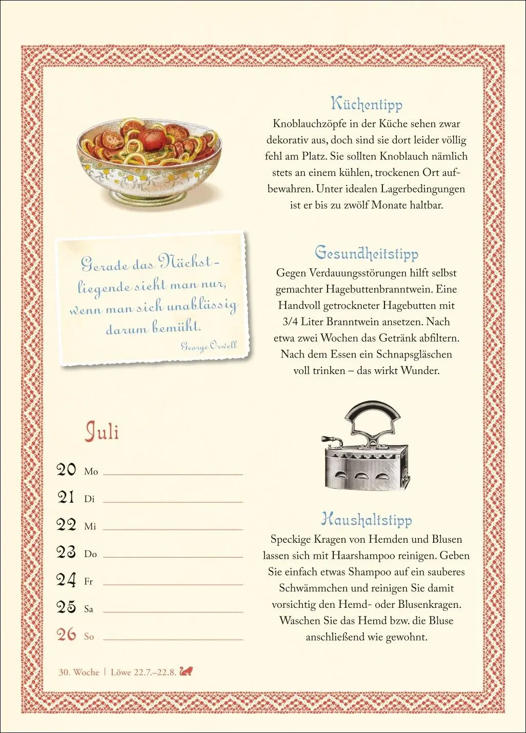 Bild: 9783840036330 | Was Großmutter noch wusste Wochenkalender 2026 - mit Tipps für...