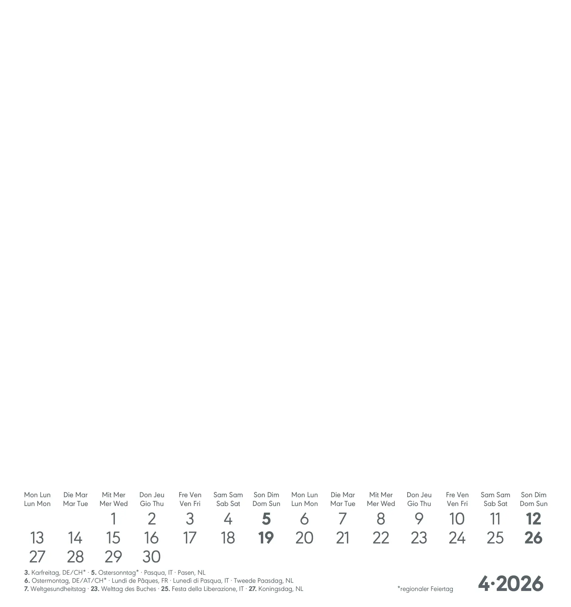 Bild: 4069095006430 | Kreativ-Kalender weiß 2026 - 16x17 cm - Foto, Malen, Basteln -...