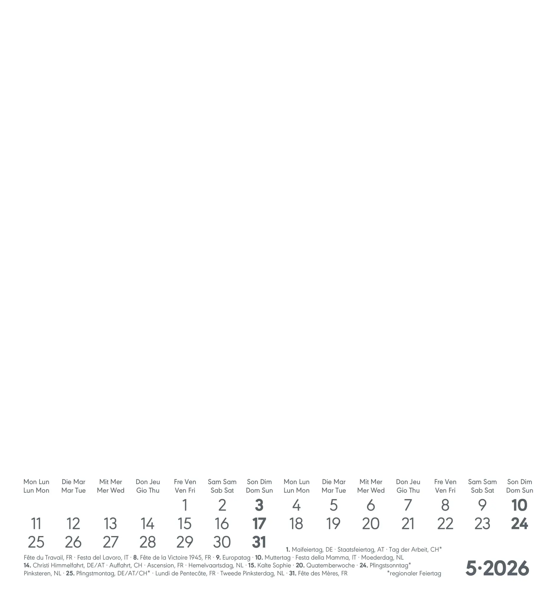 Bild: 4069095006430 | Kreativ-Kalender weiß 2026 - 16x17 cm - Foto, Malen, Basteln -...
