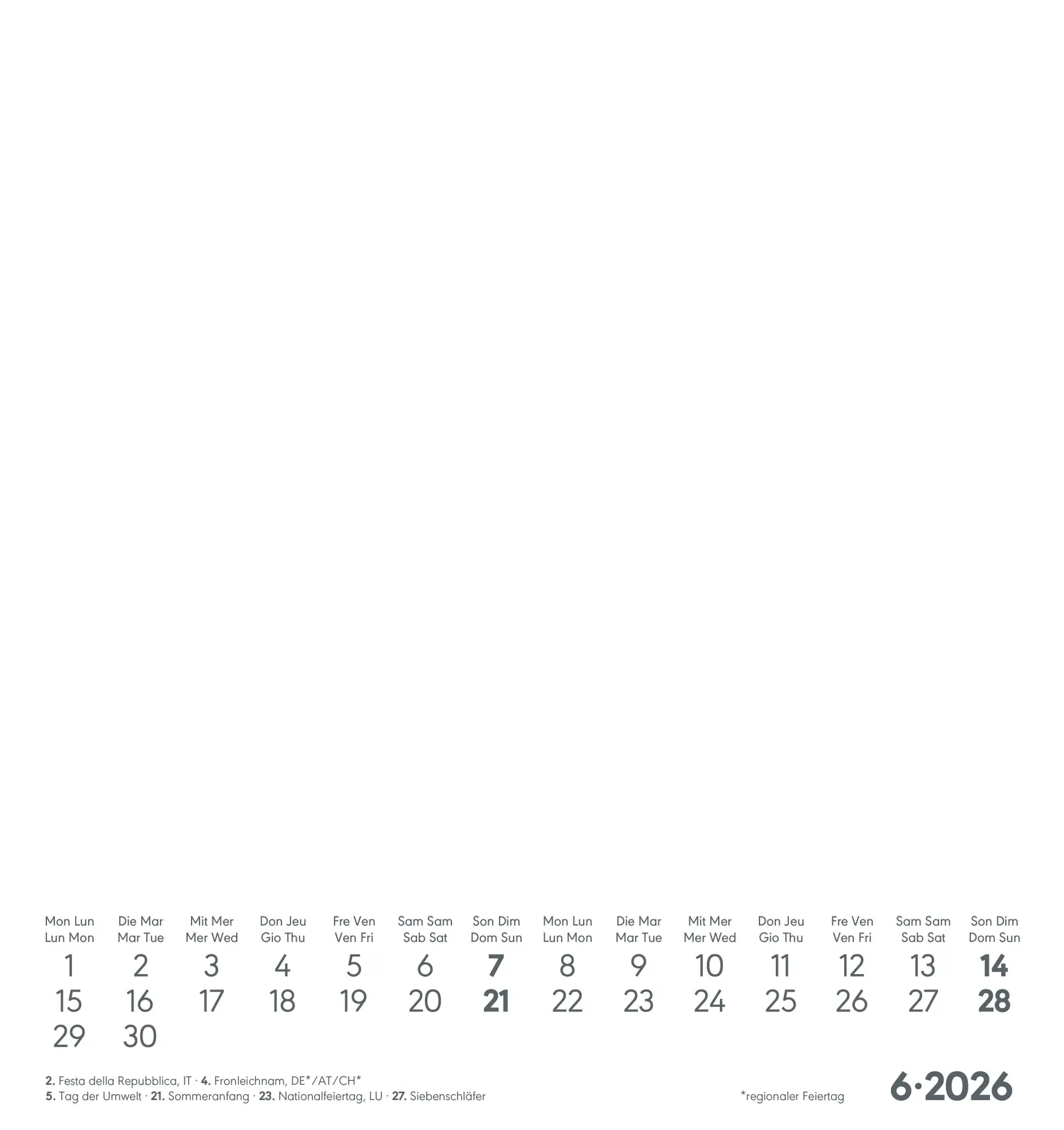 Bild: 4069095006430 | Kreativ-Kalender weiß 2026 - 16x17 cm - Foto, Malen, Basteln -...
