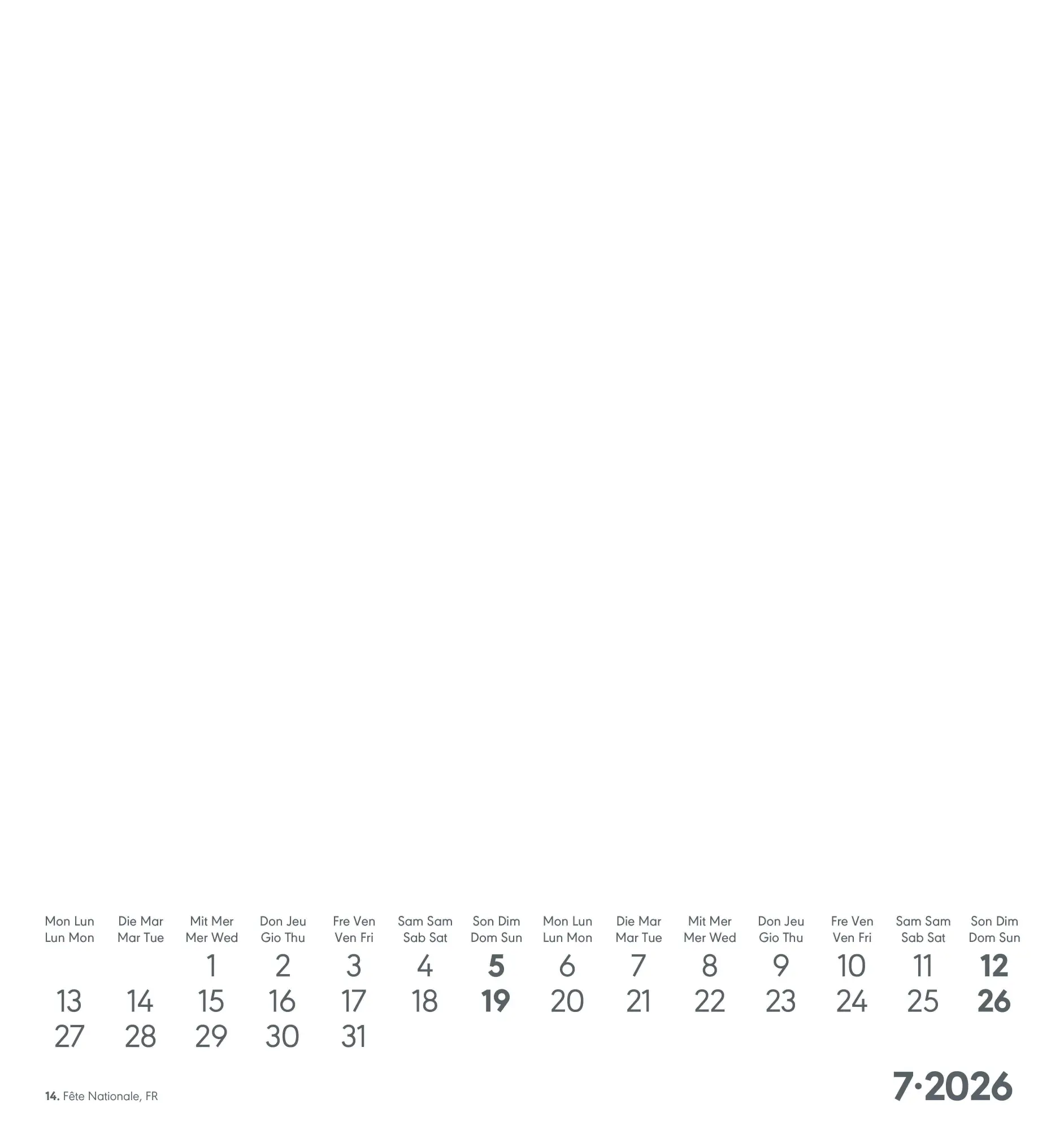 Bild: 4069095006430 | Kreativ-Kalender weiß 2026 - 16x17 cm - Foto, Malen, Basteln -...
