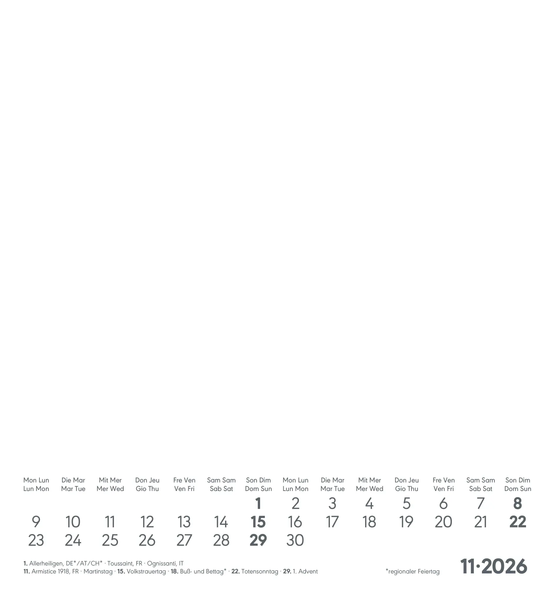 Bild: 4069095006430 | Kreativ-Kalender weiß 2026 - 16x17 cm - Foto, Malen, Basteln -...