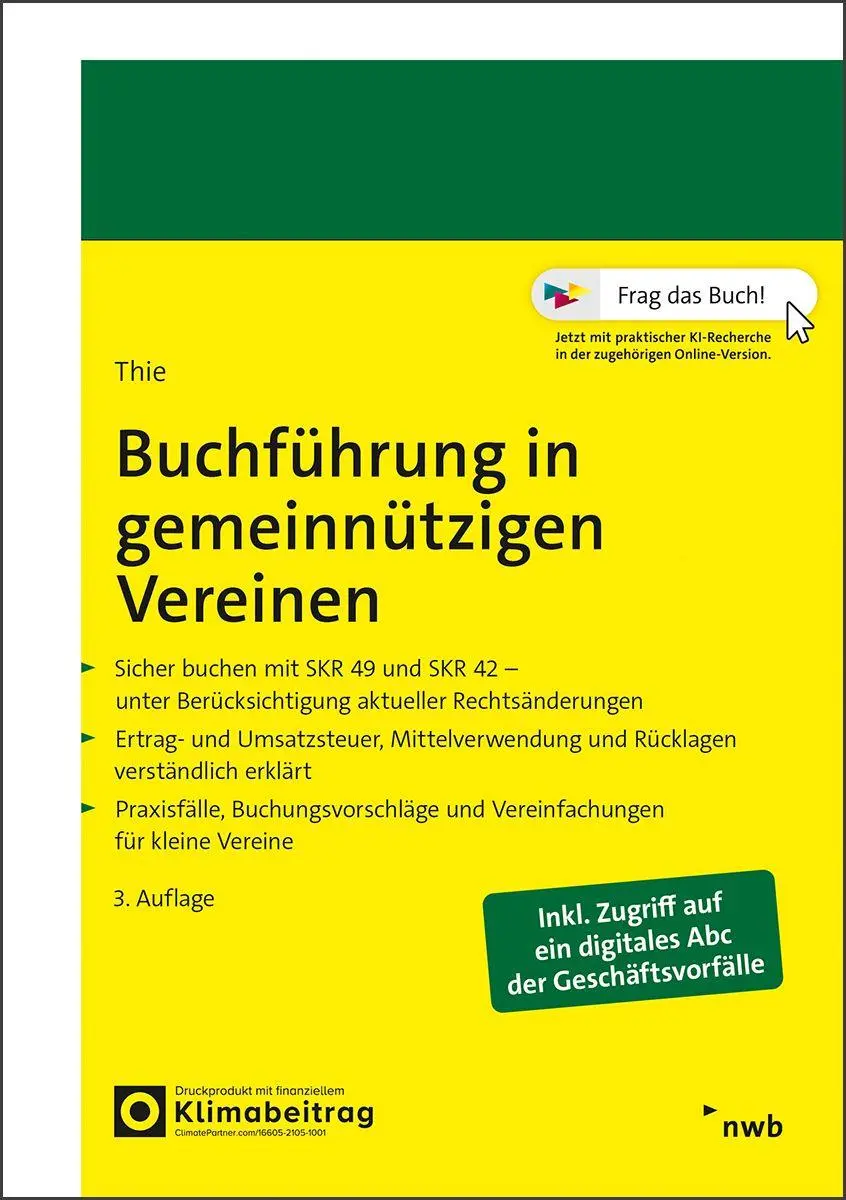 Cover: 9783482646430 | Buchführung in gemeinnützigen Vereinen | Bernhard Thie | Bundle | 2026