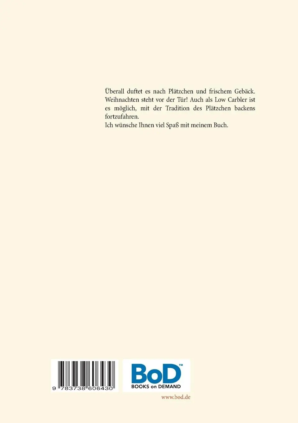 Rückseite: 9783738606430 | Das Low Carb Weihnachtsplätzchen Backbuch | Corinna Steinfels | Buch