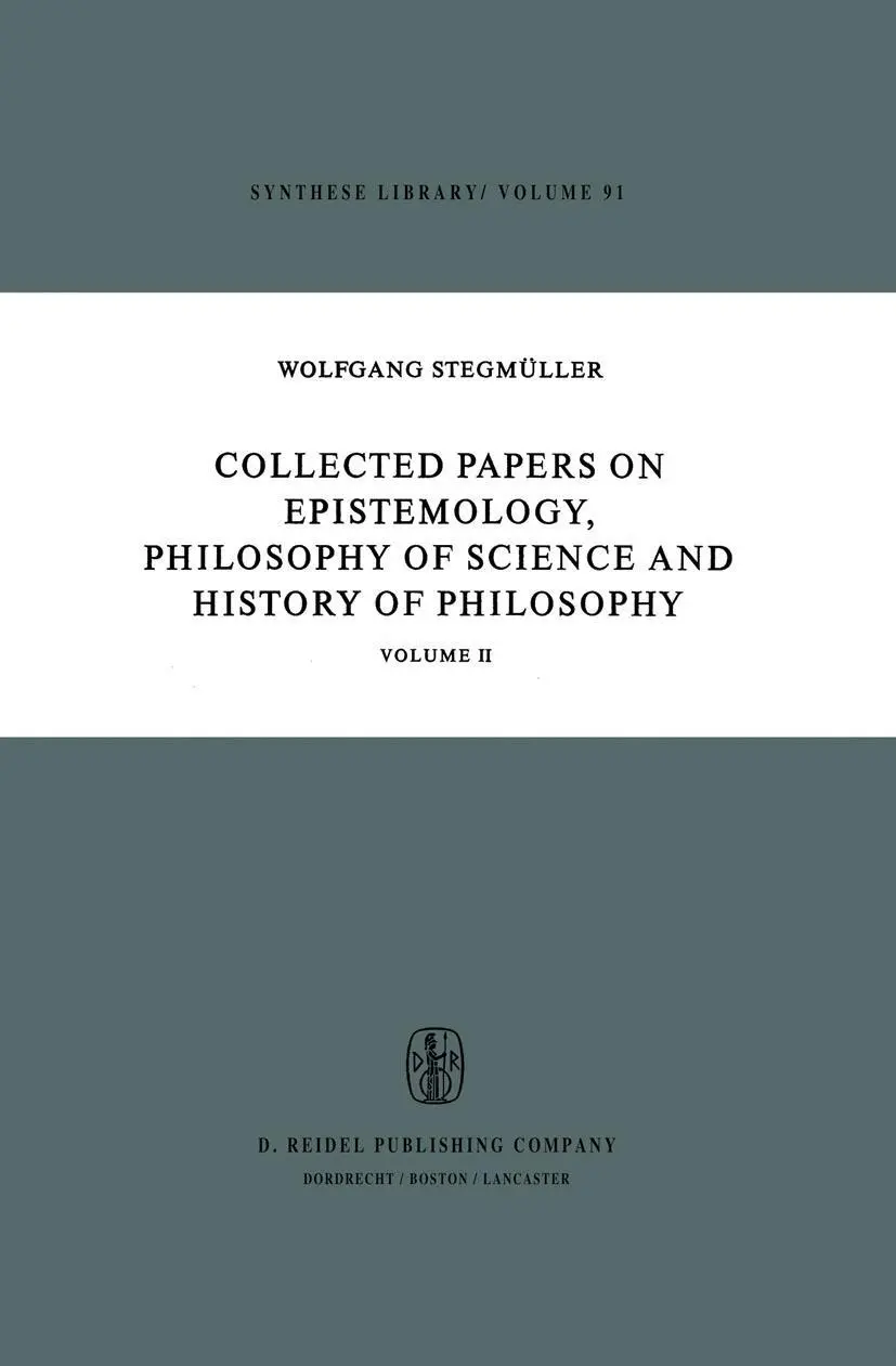 Cover: 9789027706430 | Collected Papers on Epistemology, Philosophy of Science and History...