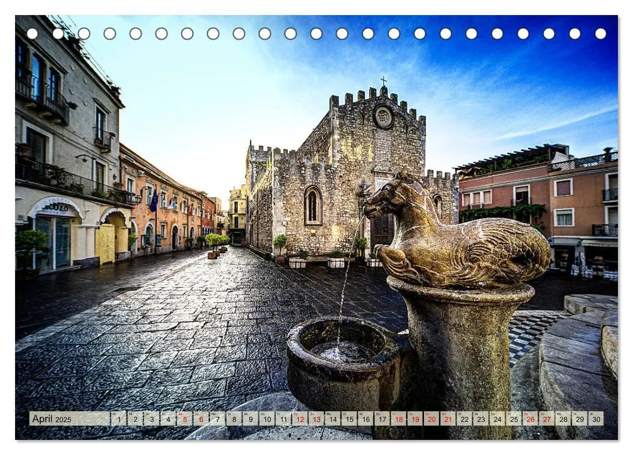 Bild: 9783435276530 | Taormina zur blauen Stunde (Tischkalender 2025 DIN A5 quer),...
