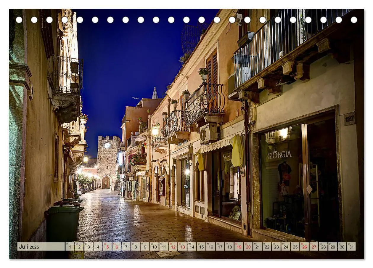 Bild: 9783435276530 | Taormina zur blauen Stunde (Tischkalender 2025 DIN A5 quer),...