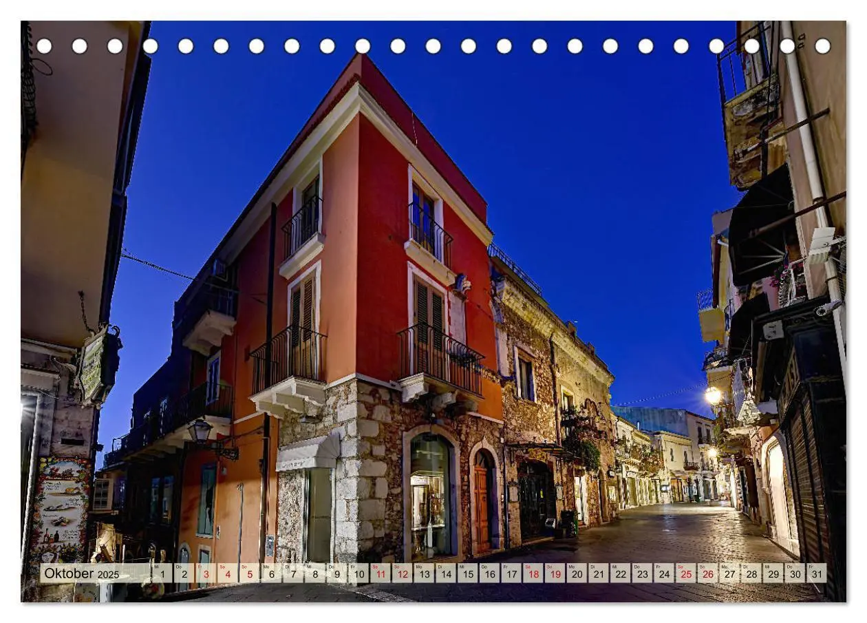 Bild: 9783435276530 | Taormina zur blauen Stunde (Tischkalender 2025 DIN A5 quer),...