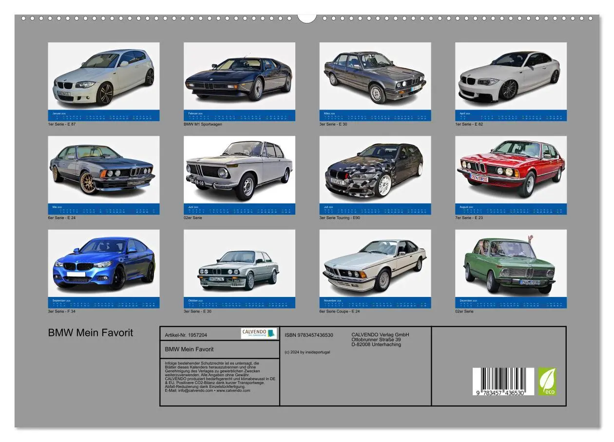 Bild: 9783457436530 | BMW Mein Favorit (hochwertiger Premium Wandkalender 2026 DIN A2...