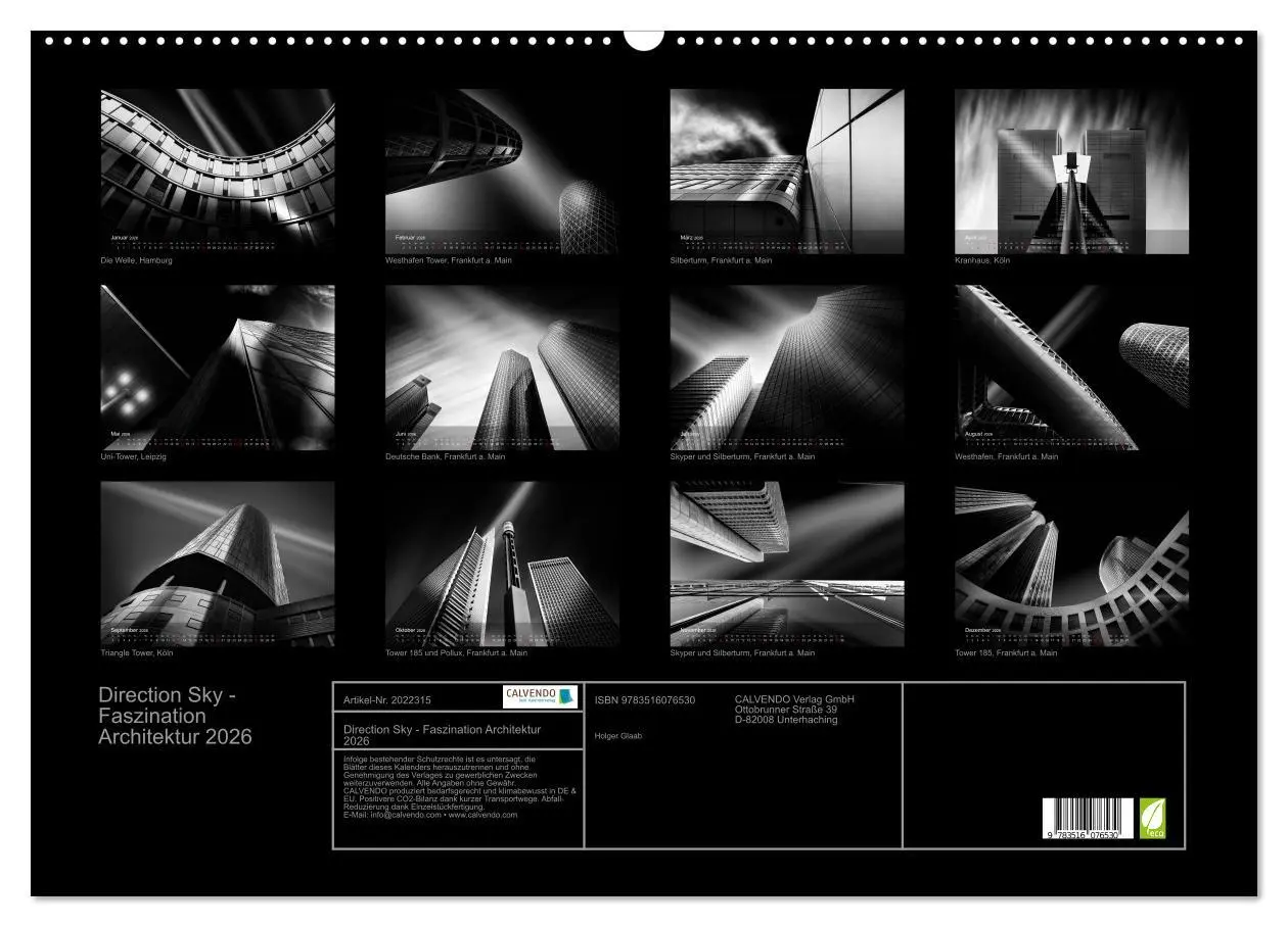 Bild: 9783516076530 | Direction Sky - Faszination Architektur 2026 (Wandkalender 2026 DIN...