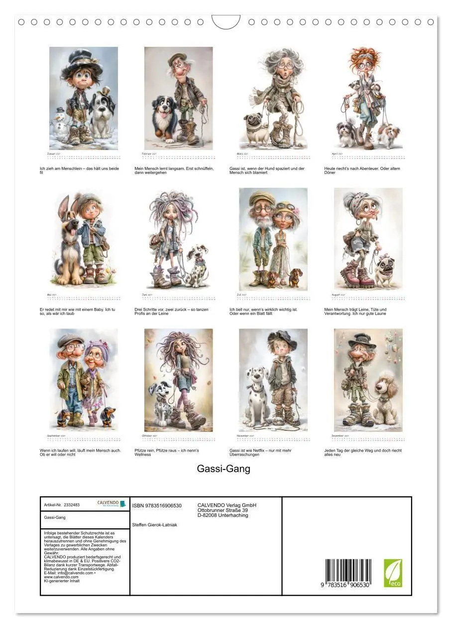 Bild: 9783516906530 | Gassi-Gang (Wandkalender 2027 DIN A3 hoch), CALVENDO Monatskalender