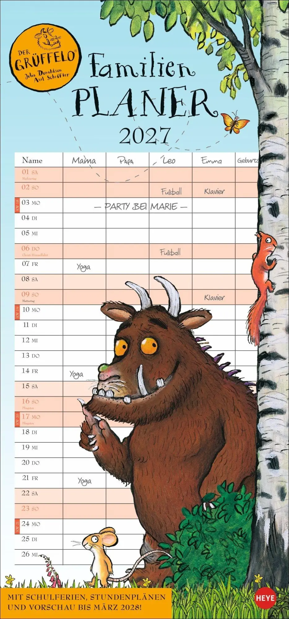 Cover: 9783756416530 | Der Grüffelo Familienplaner 2027 | Julia Donaldson | Kalender | 15 S.