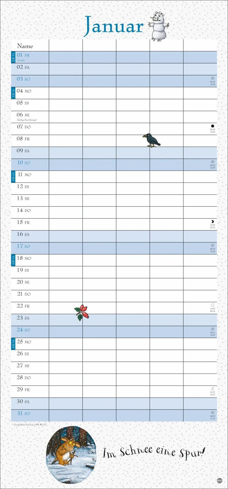 Bild: 9783756416530 | Der Grüffelo Familienplaner 2027 | Julia Donaldson | Kalender | 15 S.