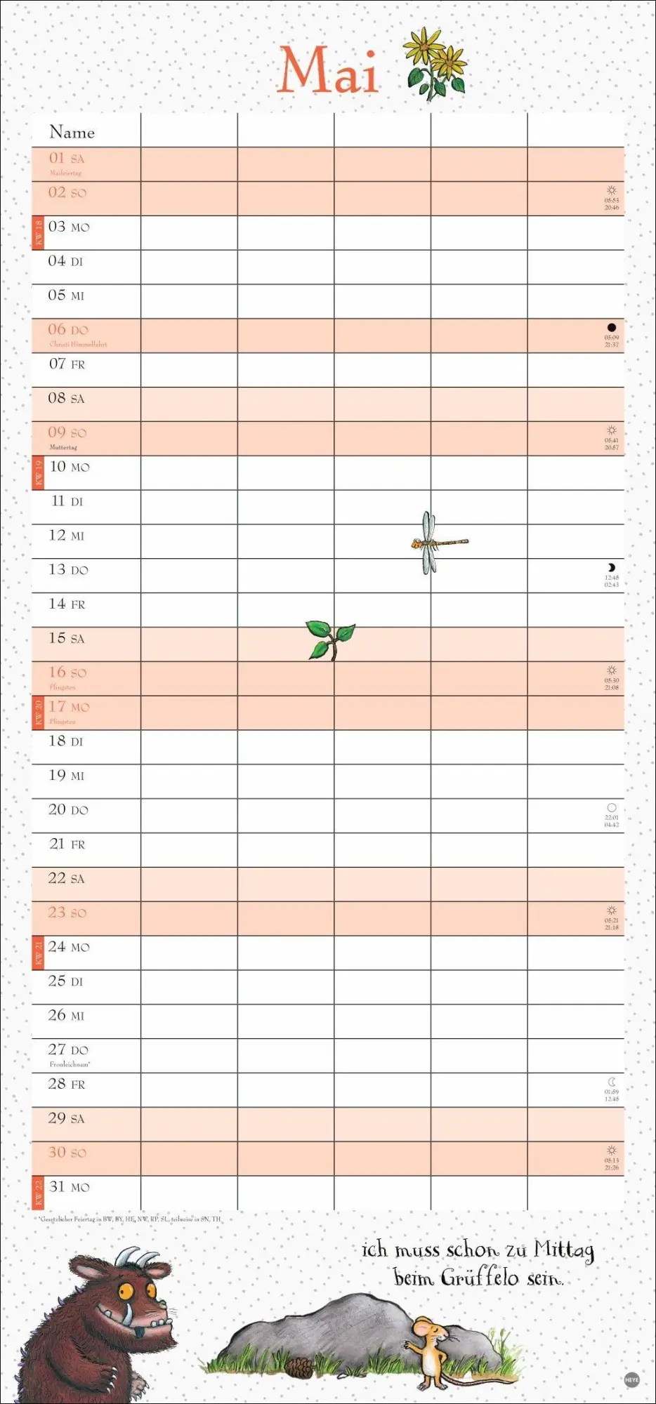 Bild: 9783756416530 | Der Grüffelo Familienplaner 2027 | Julia Donaldson | Kalender | 15 S.