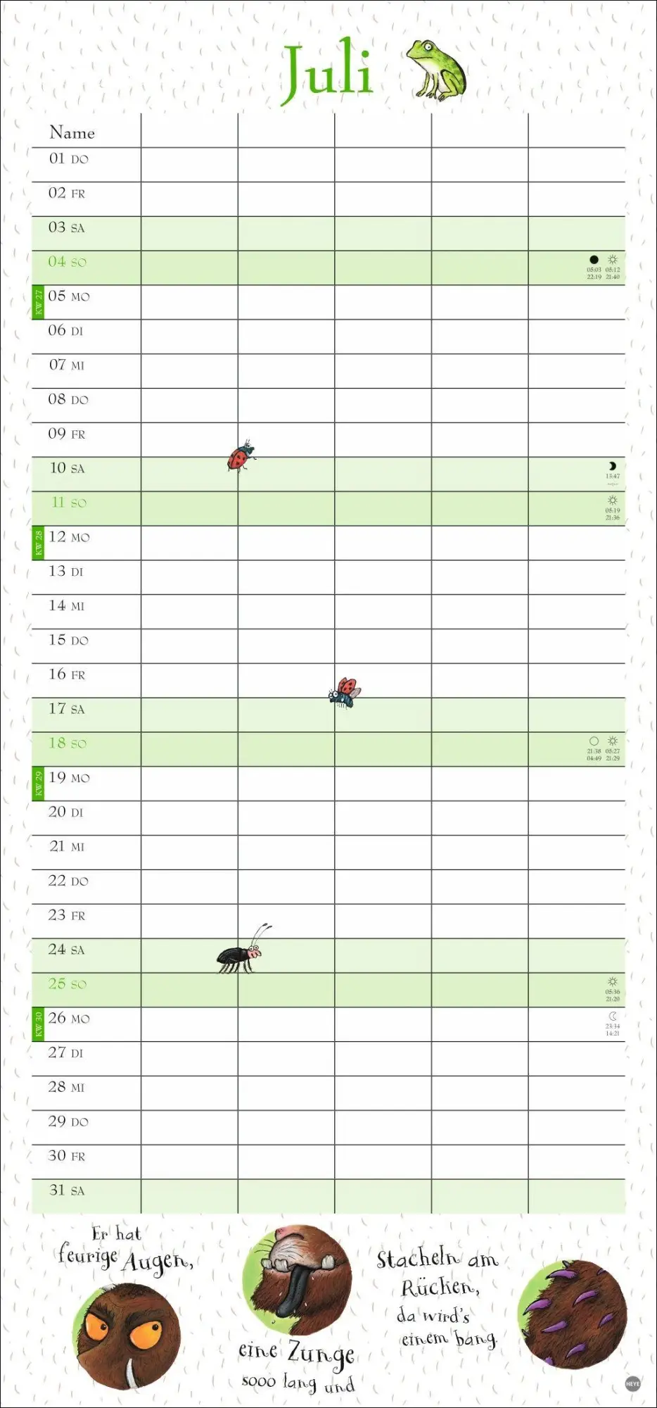 Bild: 9783756416530 | Der Grüffelo Familienplaner 2027 | Julia Donaldson | Kalender | 15 S.
