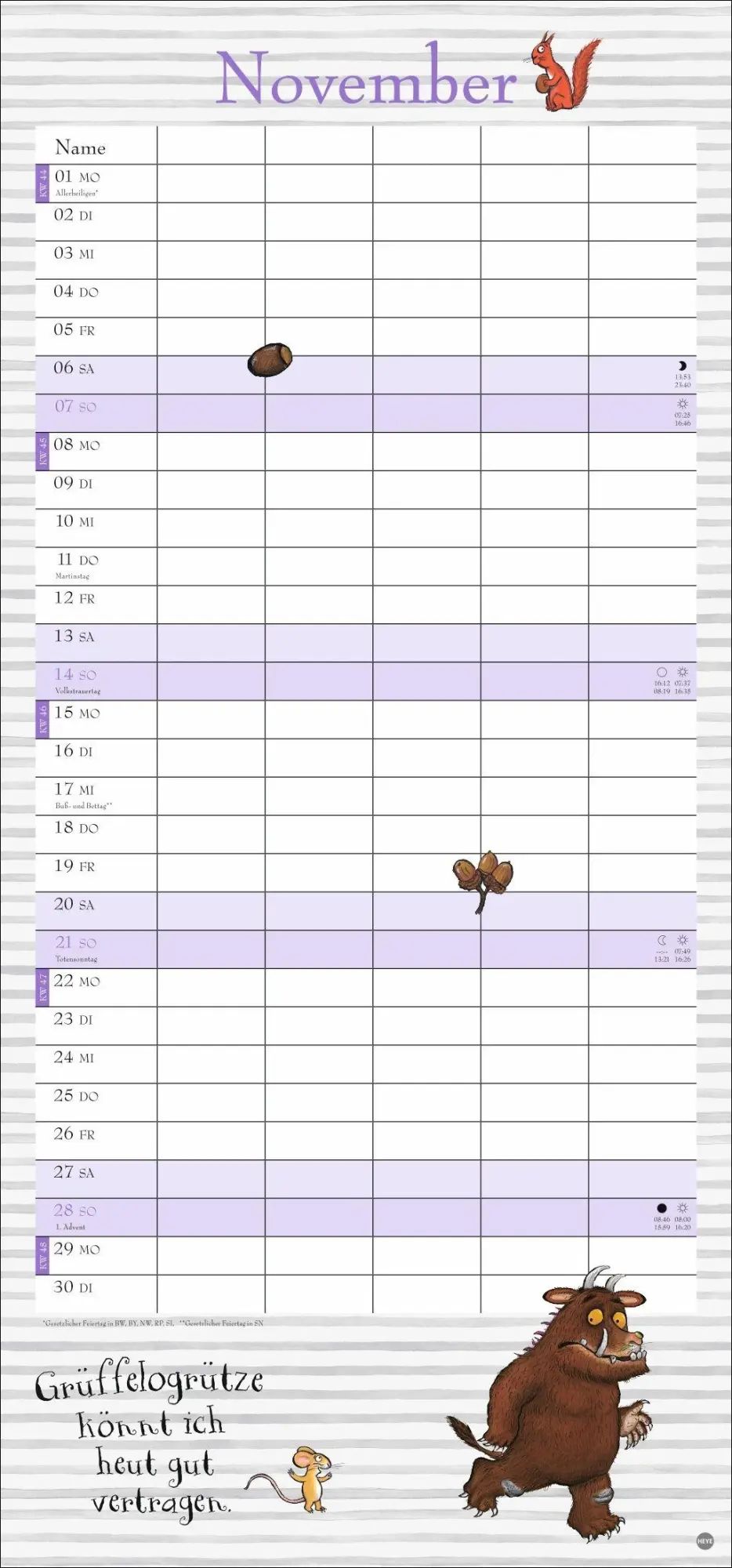 Bild: 9783756416530 | Der Grüffelo Familienplaner 2027 | Julia Donaldson | Kalender | 15 S.