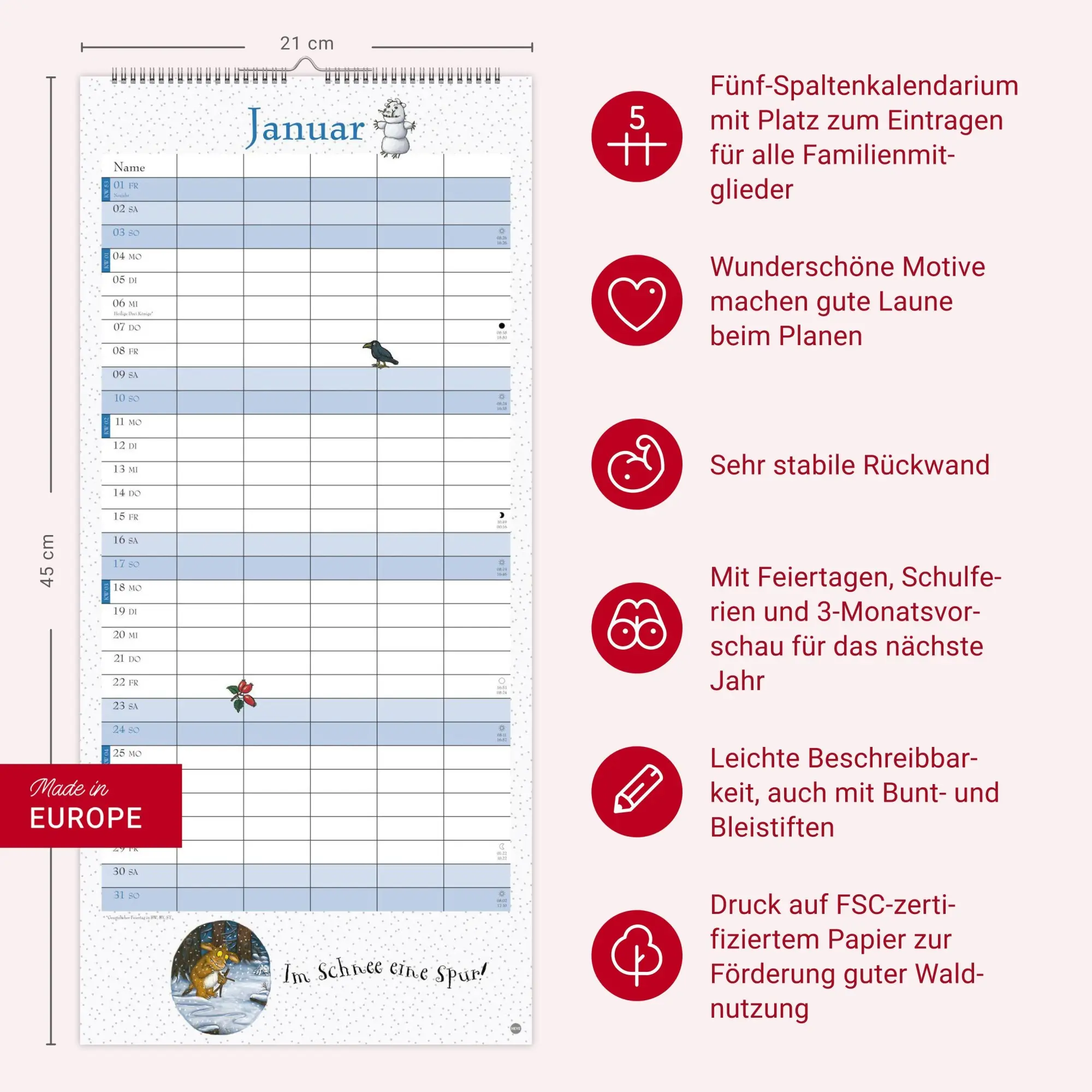 Bild: 9783756416530 | Der Grüffelo Familienplaner 2027 | Julia Donaldson | Kalender | 15 S.