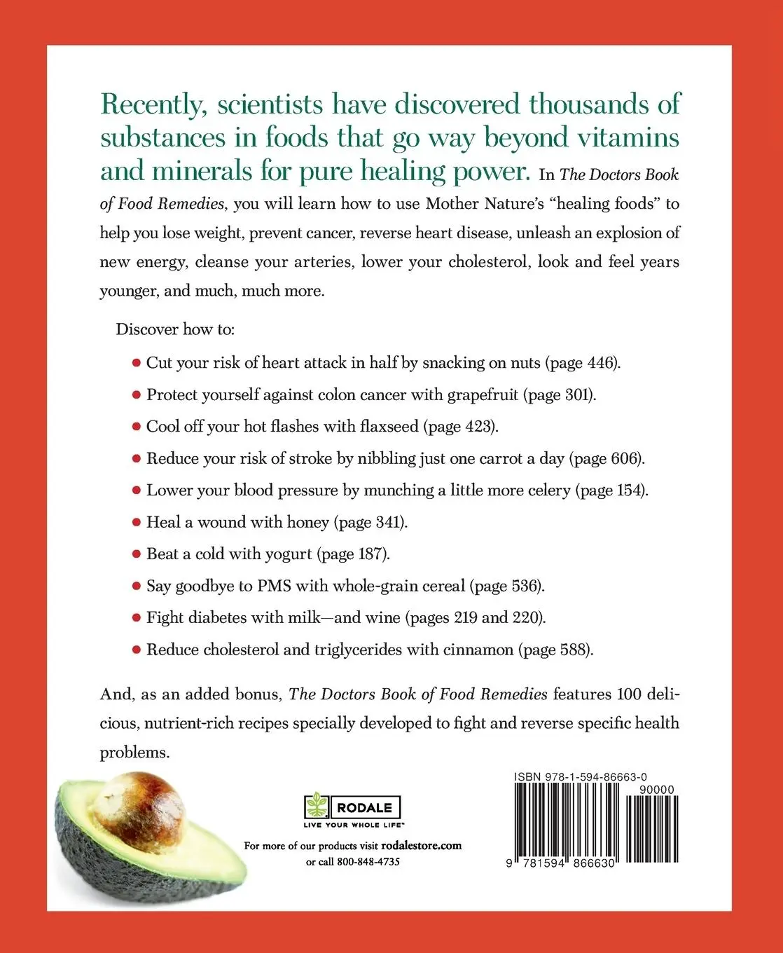 Rückseite: 9781594866630 | The Doctors Book of Food Remedies | Selene Yeager (u. a.) | Buch