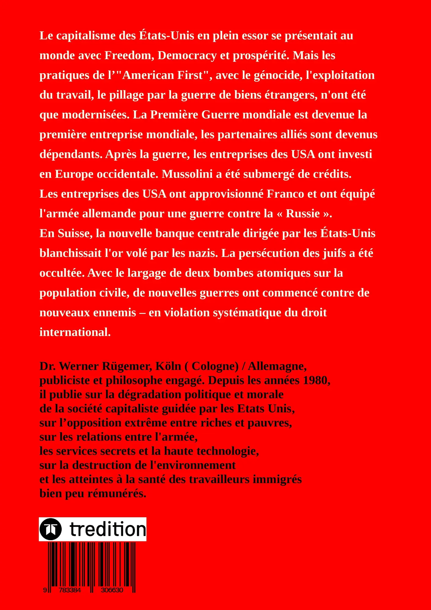Rückseite: 9783384306630 | Werner Rügemer Amitié fatale | Werner Ruegemer | Taschenbuch | 2024