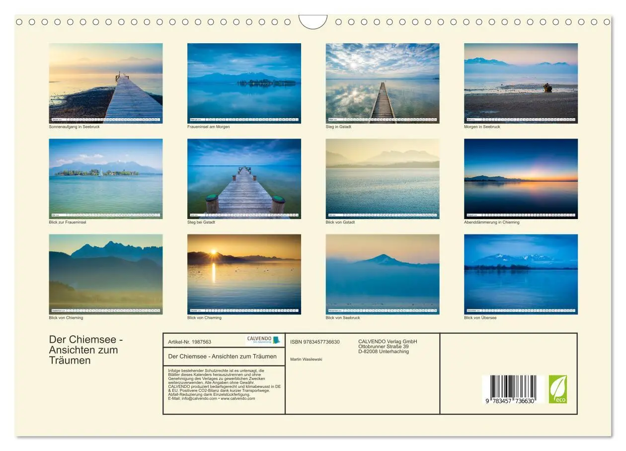 Bild: 9783457736630 | Der Chiemsee - Ansichten zum Träumen (Wandkalender 2026 DIN A3...