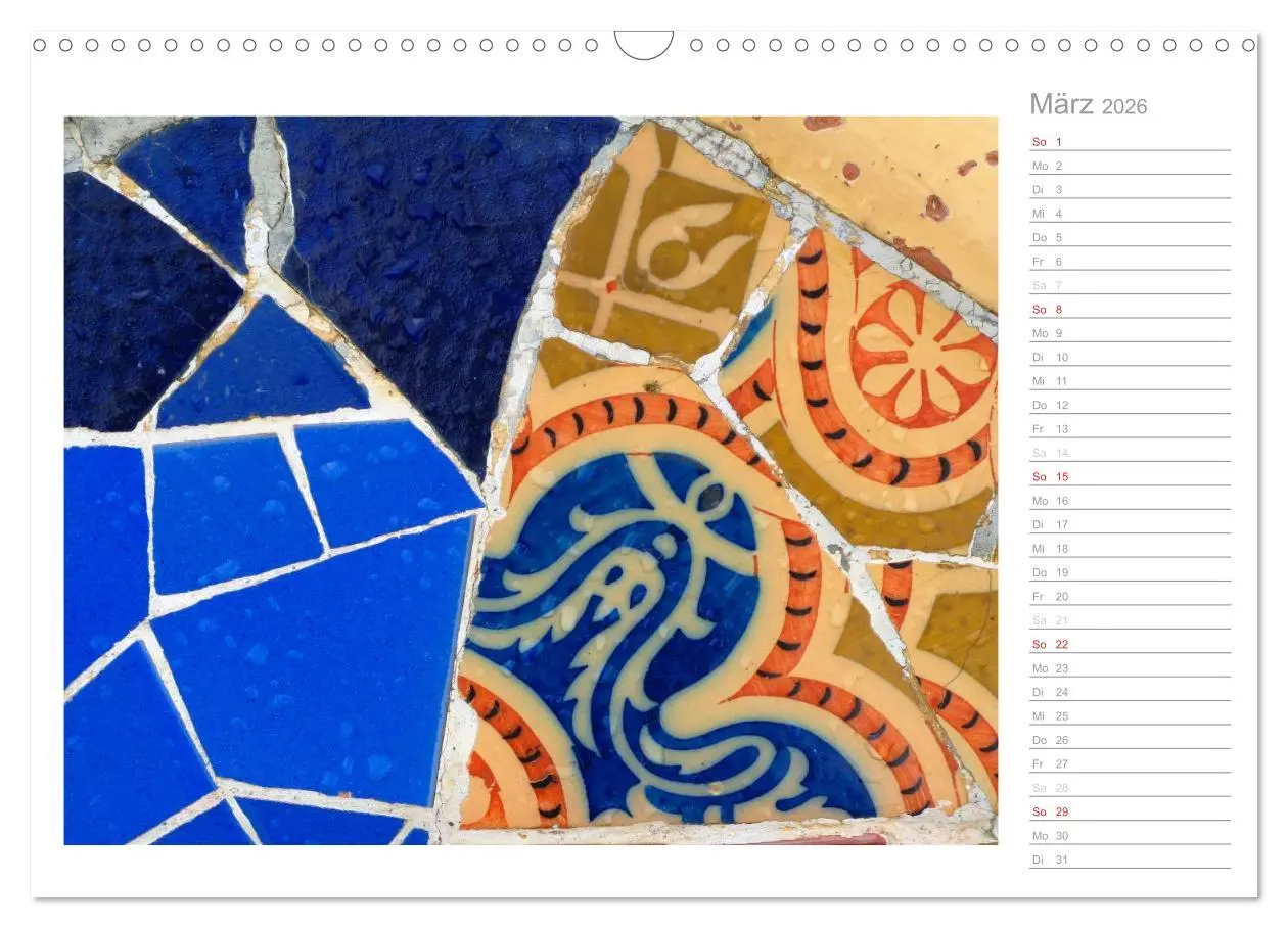 Bild: 9783457976630 | Kacheln und Mosaiken in Barcelona (Wandkalender 2026 DIN A3 quer),...