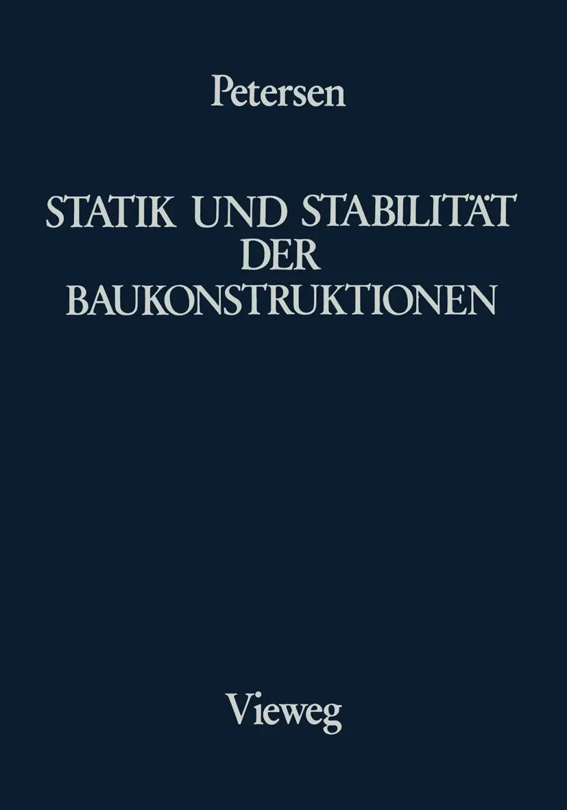 Cover: 9783528186630 | Statik und Stabilität der Baukonstruktionen | Christian Petersen