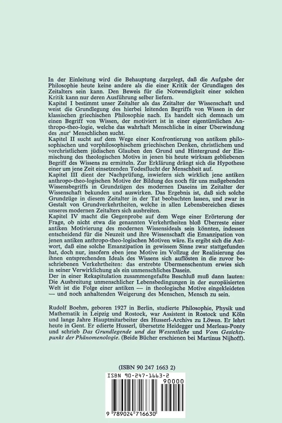 Rückseite: 9789024716630 | Kritik der Grundlagen des Zeitalters | Rudolf Boehm | Taschenbuch