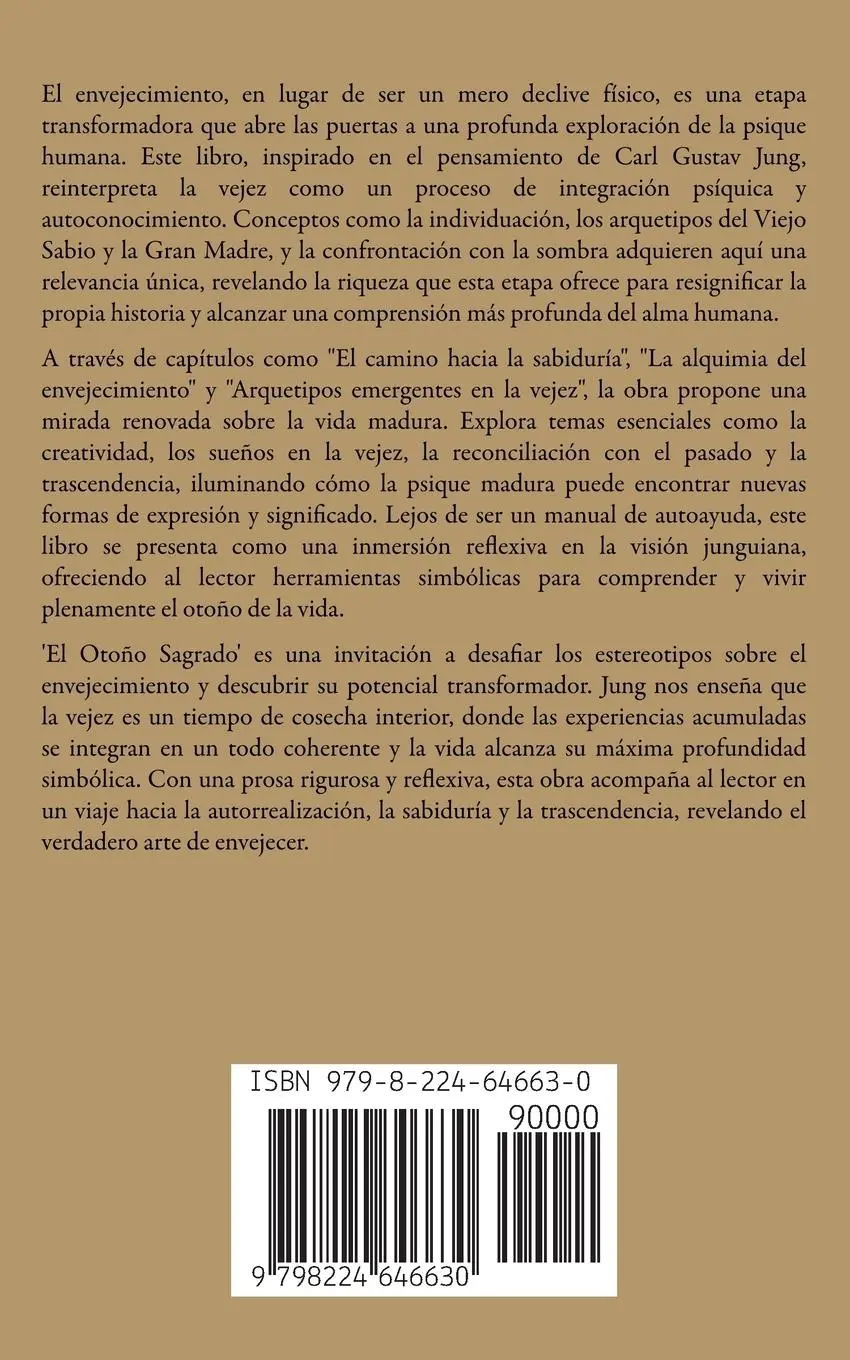 Rückseite: 9798224646630 | El Otoño Sagrado - El Arte De Envejecer Según Carl Jung | Austin