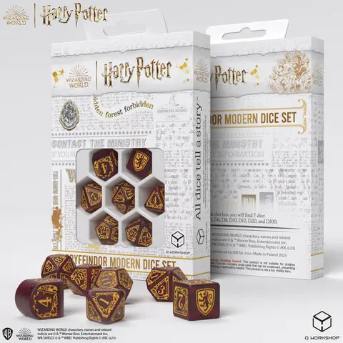 Cover: 5907699496730 | Harry Potter. Gryffindor Modern Dice Set - Red | Q-Workshop