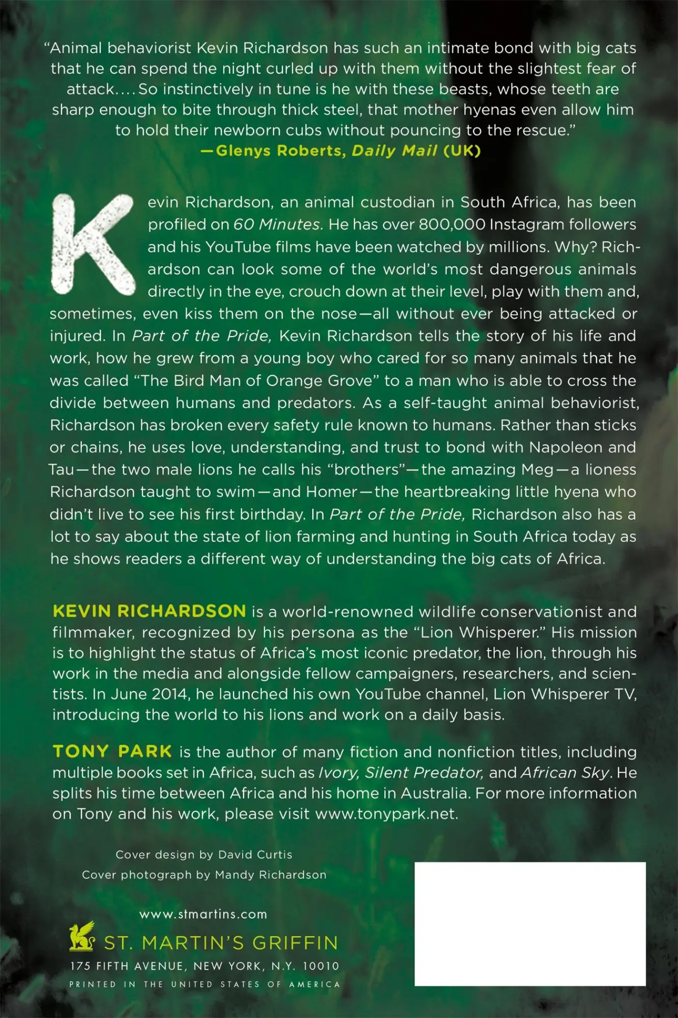 Rückseite: 9780312556730 | Part of the Pride | Kevin Richardson | Taschenbuch | Englisch | 2016