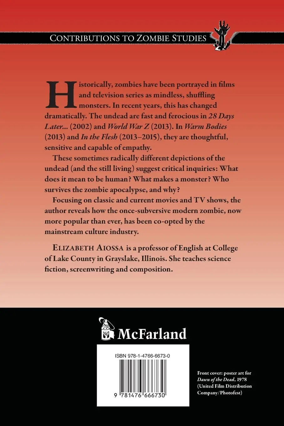 Rückseite: 9781476666730 | The Subversive Zombie | Elizabeth Aiossa | Taschenbuch | Englisch