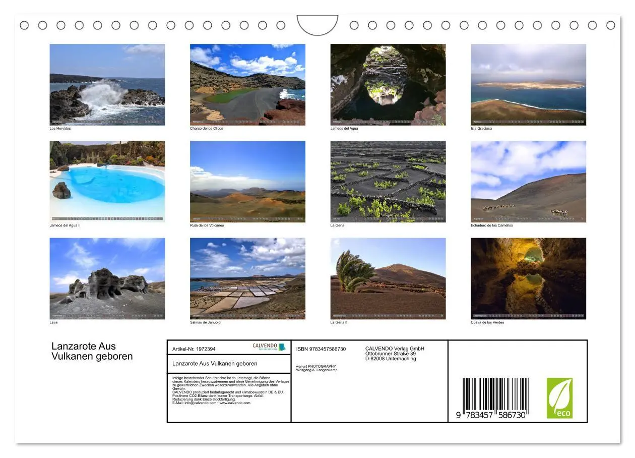 Bild: 9783457586730 | Lanzarote Aus Vulkanen geboren (Wandkalender 2026 DIN A4 quer),...