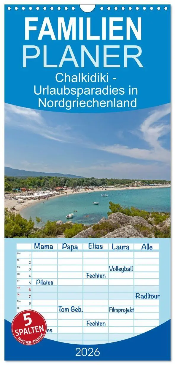 Cover: 9783516746730 | Familienplaner 2026 - Chalkidiki - Urlaubsparadies in...