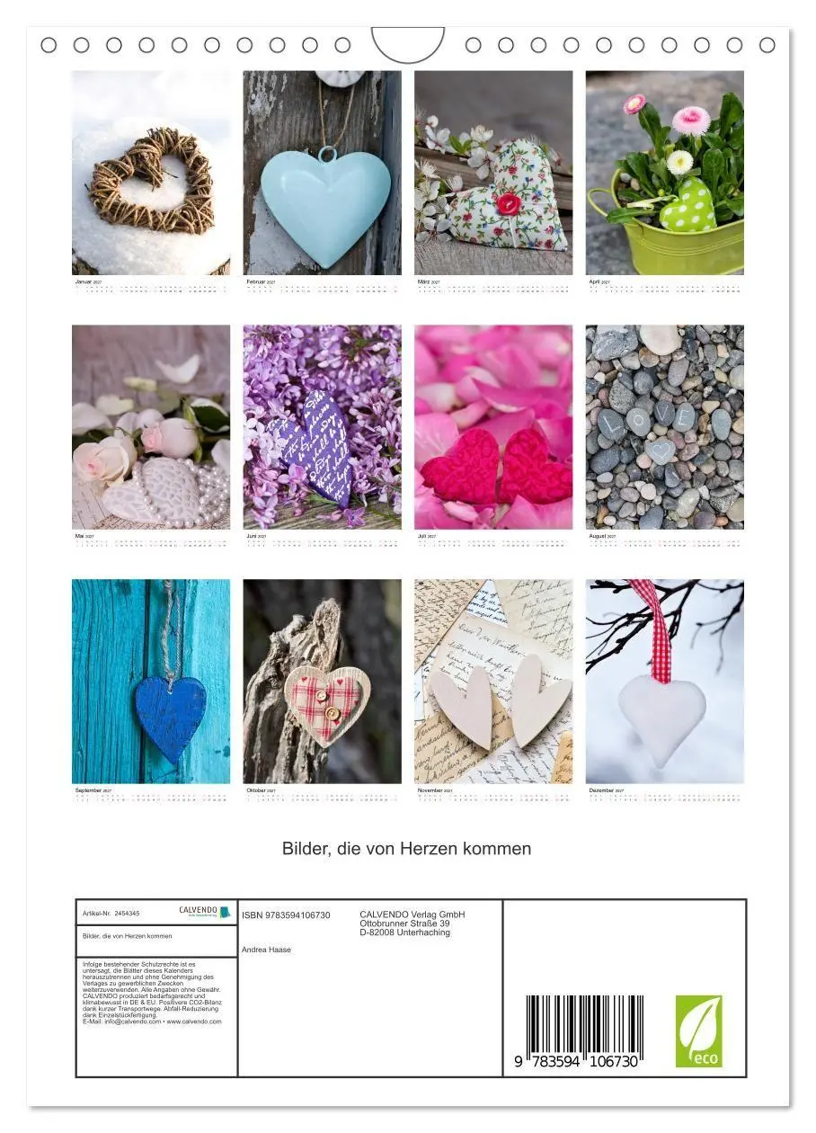 Bild: 9783594106730 | Bilder, die von Herzen kommen (Wandkalender 2027 DIN A4 hoch),...