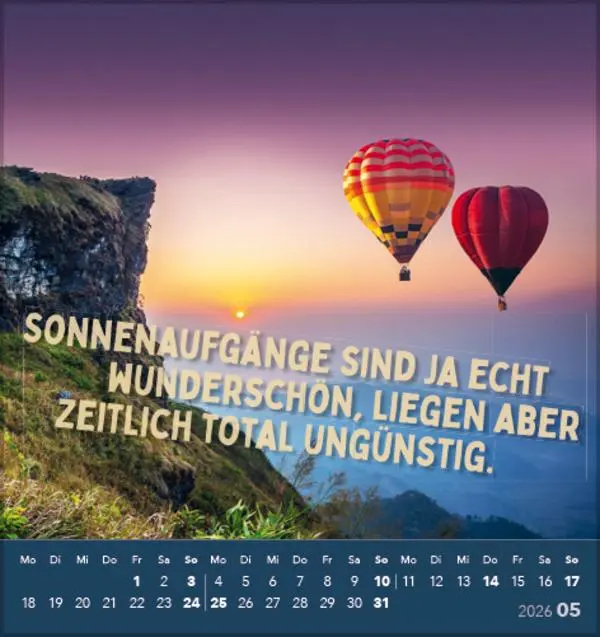 Bild: 9783731886730 | Lieber verrückt das Leben genießen 2026 | Verlag Korsch | Kalender
