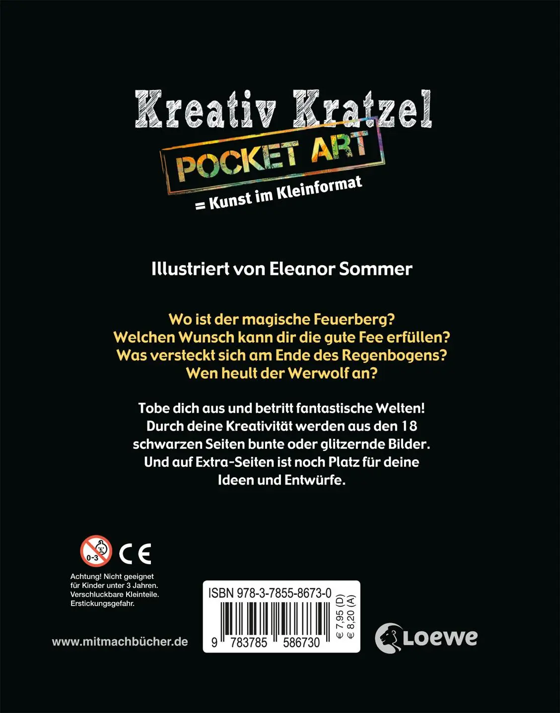 Rückseite: 9783785586730 | Kreativ-Kratzel Pocket Art: Fantasy | Eleanor Sommer | Taschenbuch