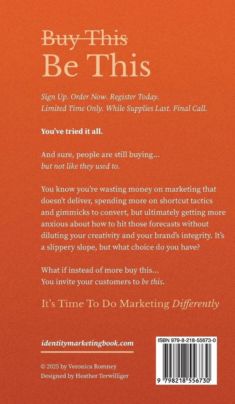 Rückseite: 9798218556730 | Identity Marketing | Veronica Romney | Buch | Englisch | 2025