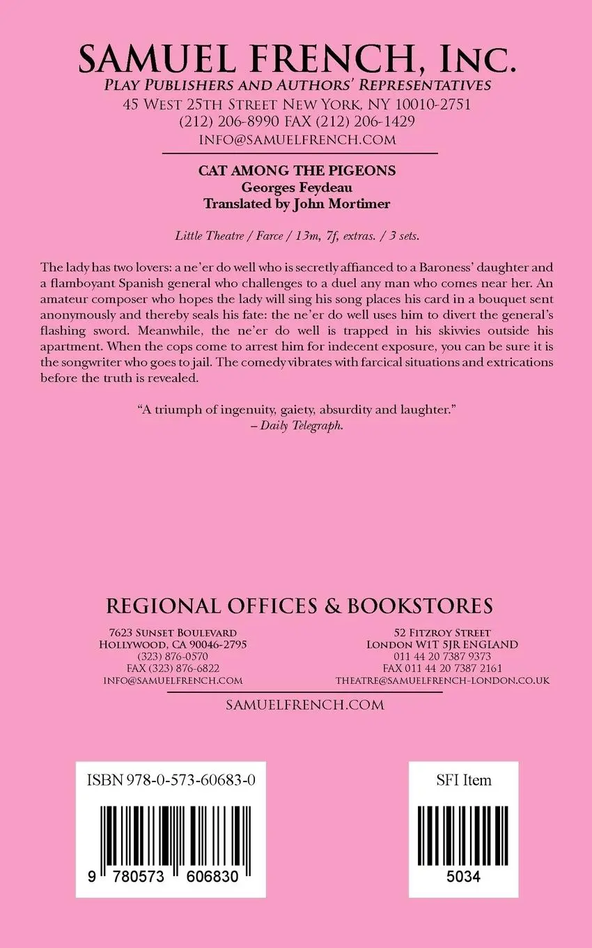 Rückseite: 9780573606830 | Cat Among the Pigeons | Georges Feydeau | Taschenbuch | Englisch