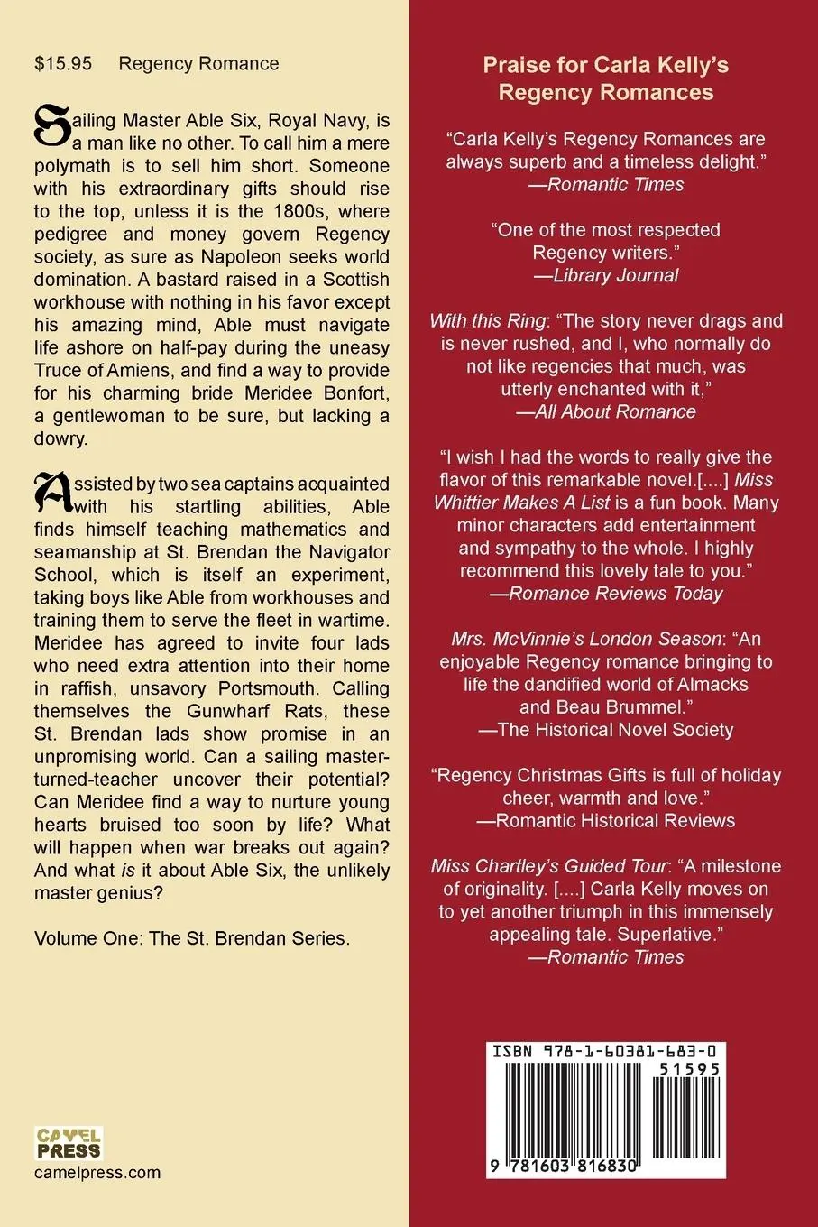 Rückseite: 9781603816830 | The Unlikely Master Genius | Carla Kelly | Taschenbuch | Englisch