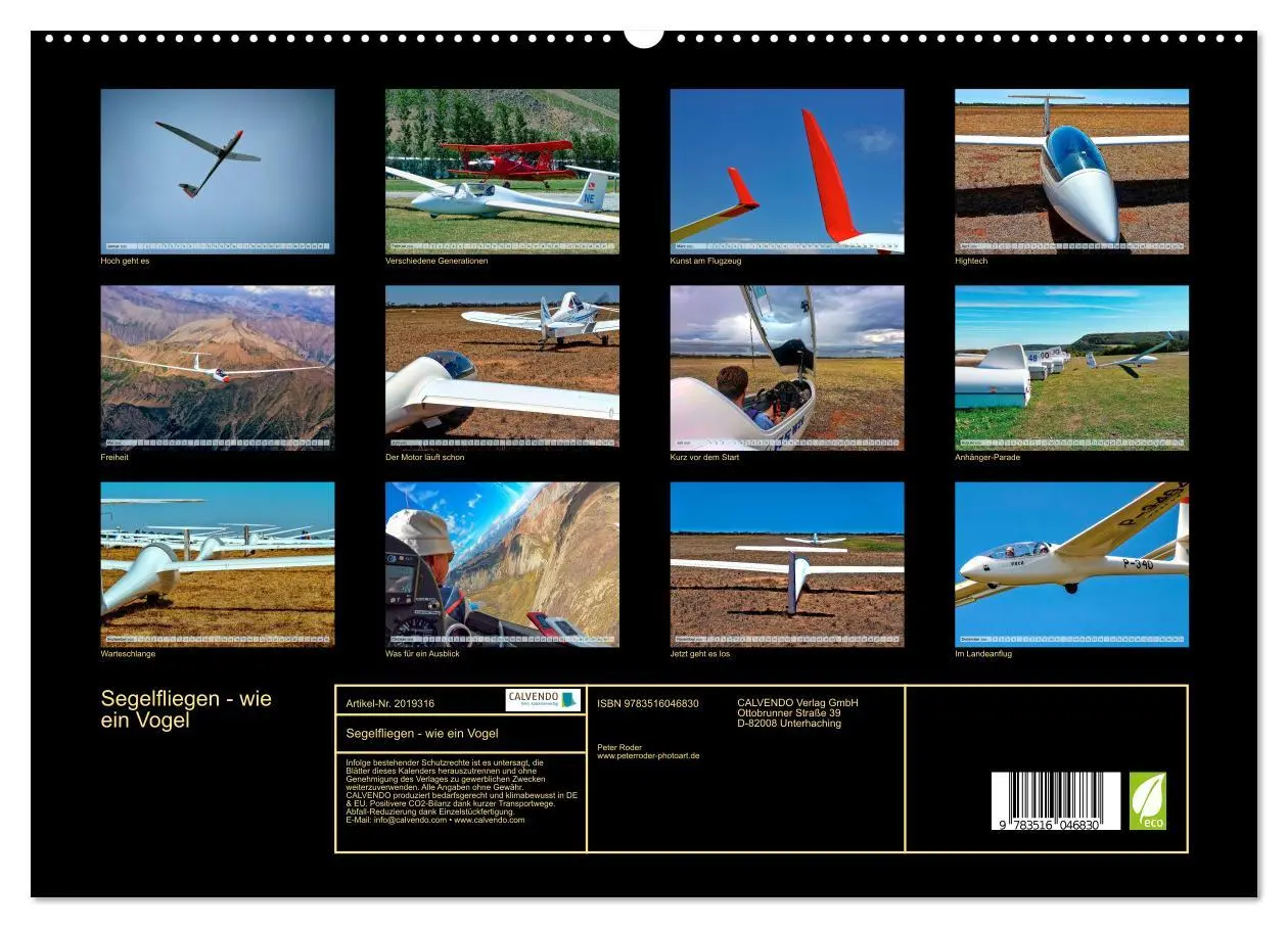Bild: 9783516046830 | Segelfliegen - wie ein Vogel (hochwertiger Premium Wandkalender...