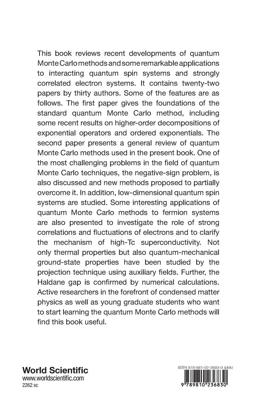 Rückseite: 9789810236830 | QUANTUM MONTE CARLO METHODS IN... | Suzuki M | Taschenbuch | Englisch