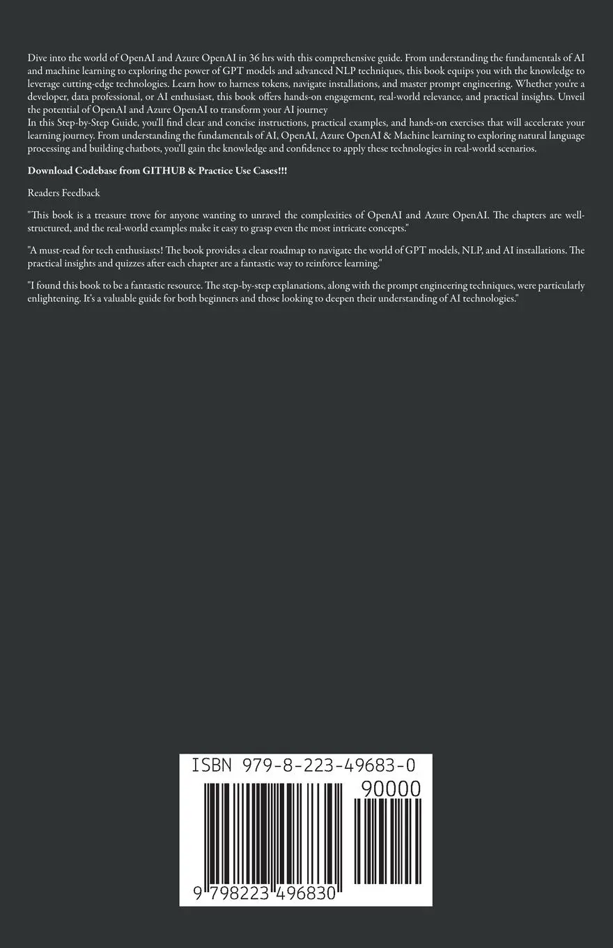 Rückseite: 9798223496830 | Chatgpt Generative AI - The Step-By-Step Guide For OpenAI &amp; Azure...