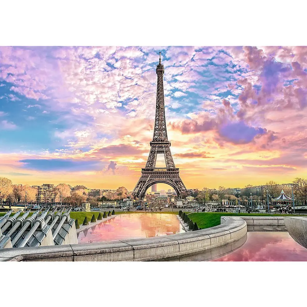 Bild: 5900511106930 | UFT Puzzle 1000 - Romantic Sunset: Eiffel Turm, Paris, Frankreich