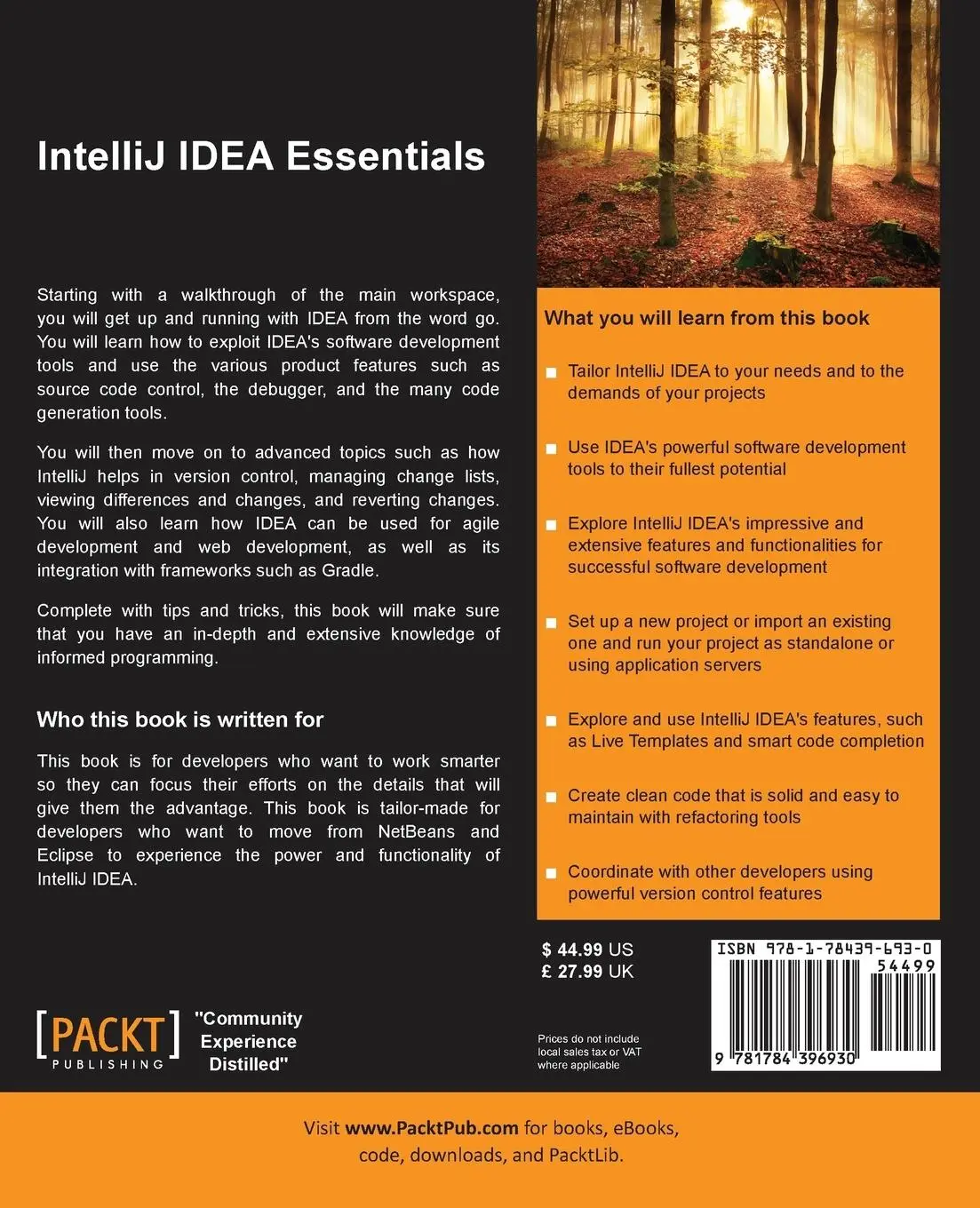 Rückseite: 9781784396930 | IntelliJ IDEA Essentials | Jaros¿aw Krochmalski | Taschenbuch | 2014