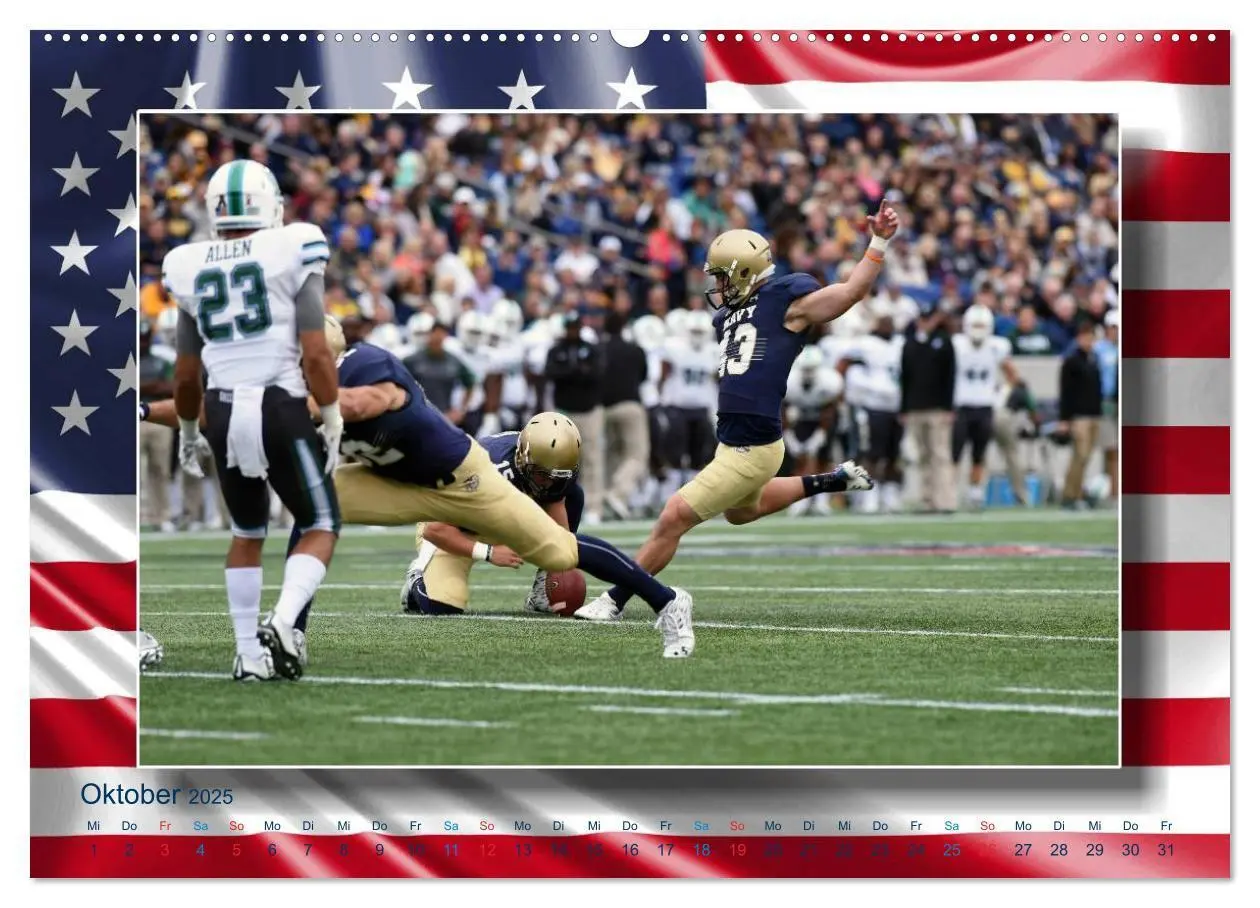 Bild: 9783435476930 | American Football - Kickoff (hochwertiger Premium Wandkalender 2025...