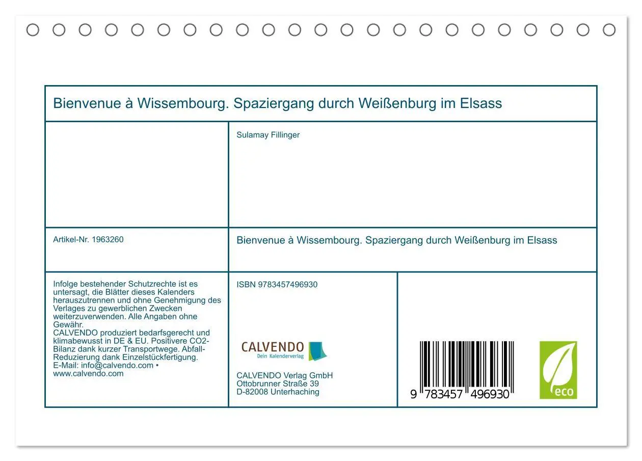 Bild: 9783457496930 | Bienvenue à Wissembourg. Spaziergang durch Weißenburg im Elsass...