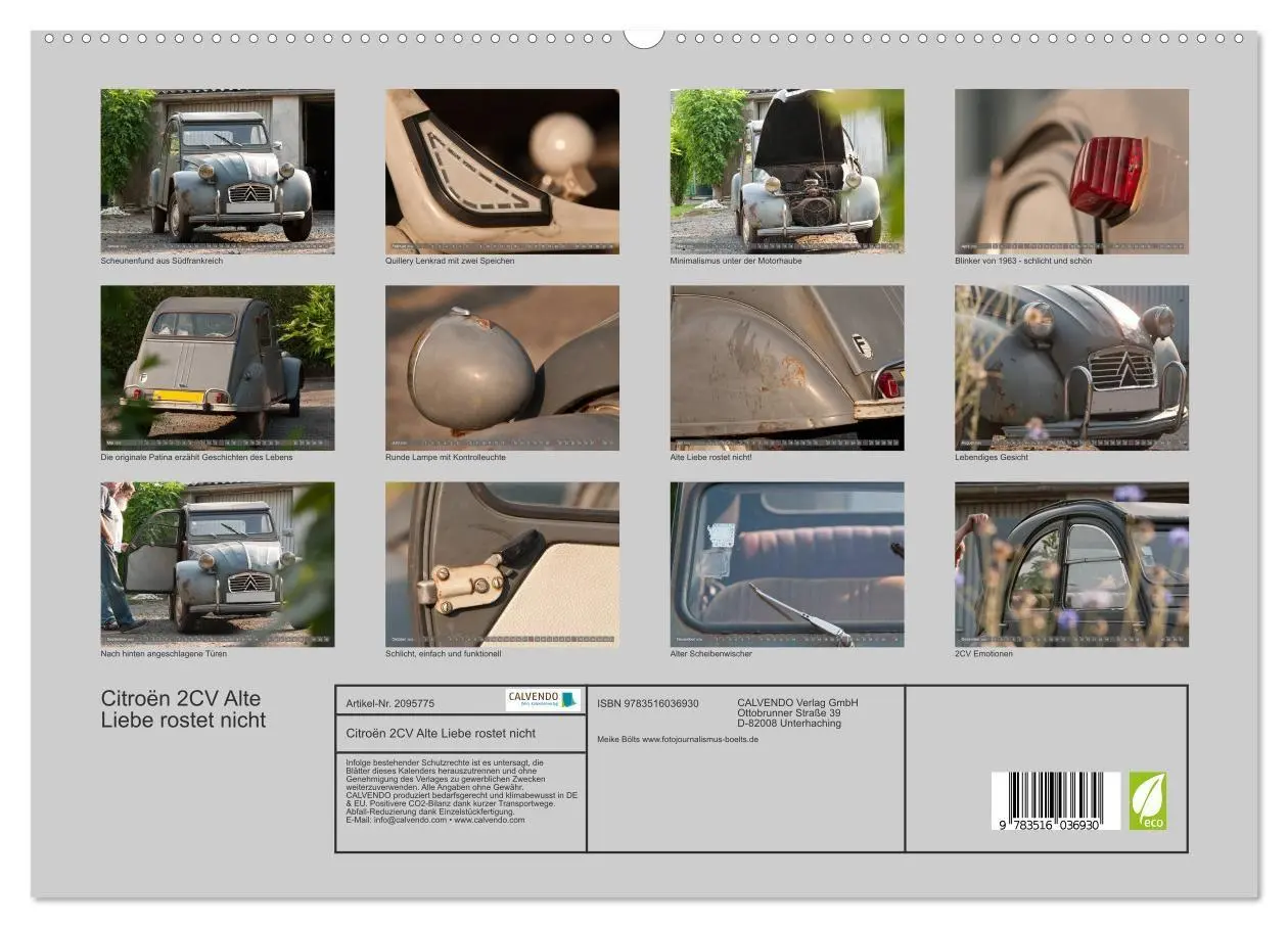 Bild: 9783516036930 | Citroën 2CV Alte Liebe rostet nicht (hochwertiger Premium...
